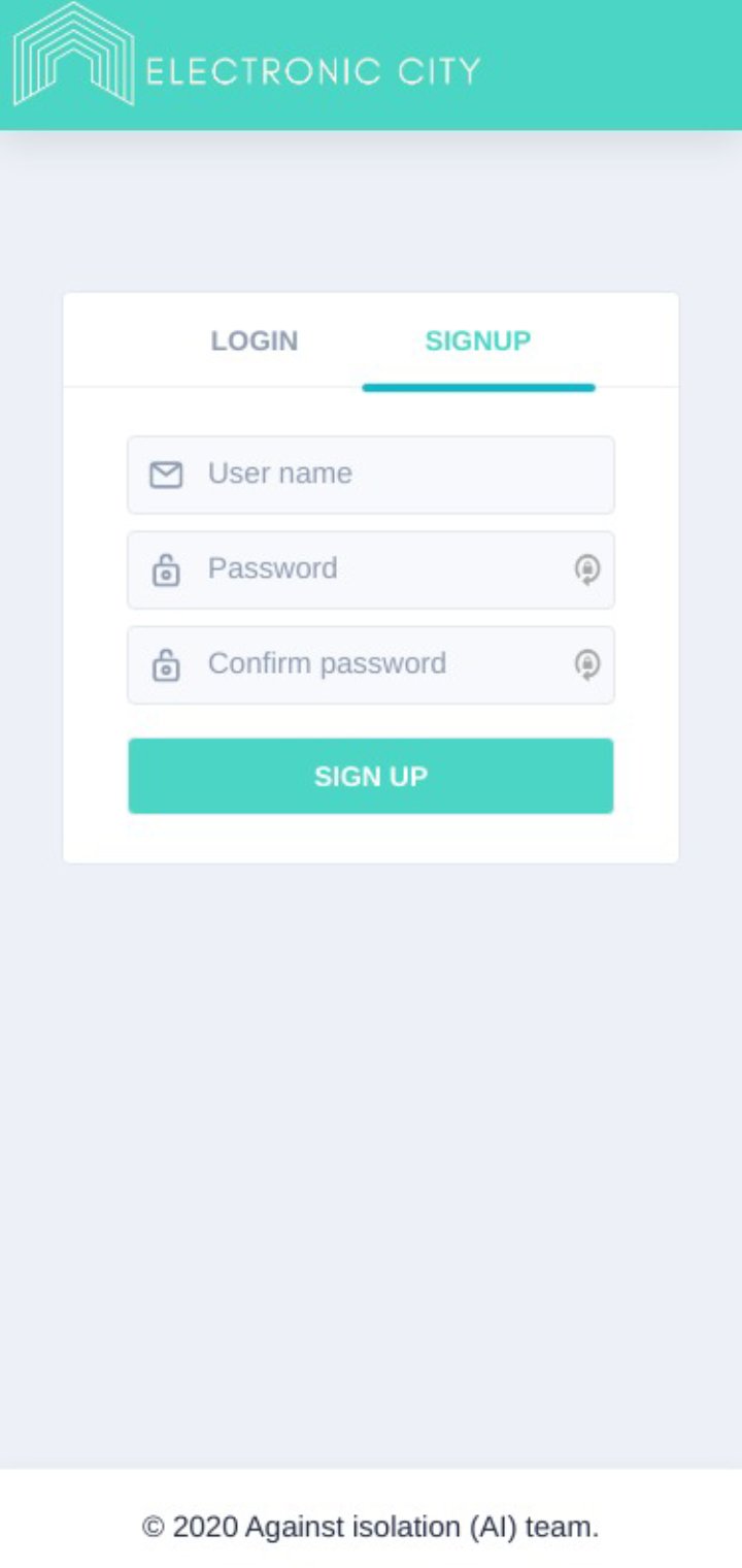 1 - Sign up When the user opens the app he can sign up if he didn't register. 'this feature in the future plan'.