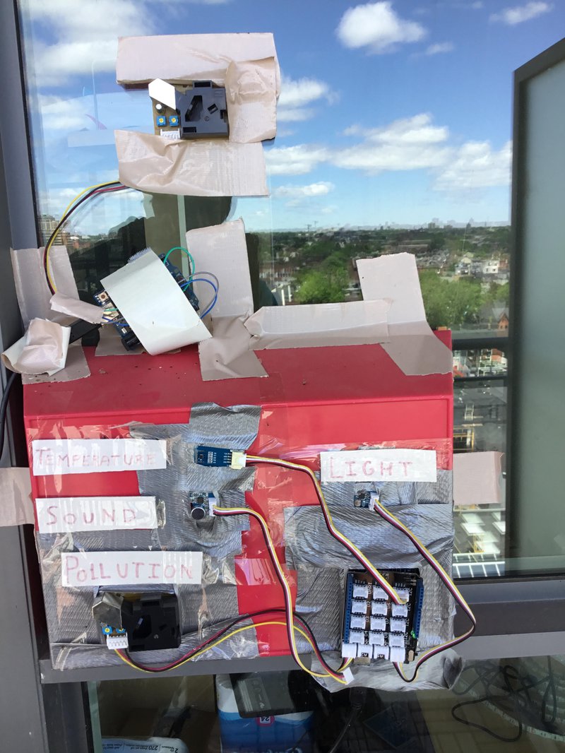 Our Home Made Instrument (Fully wired and programmed) deployed on Street Side