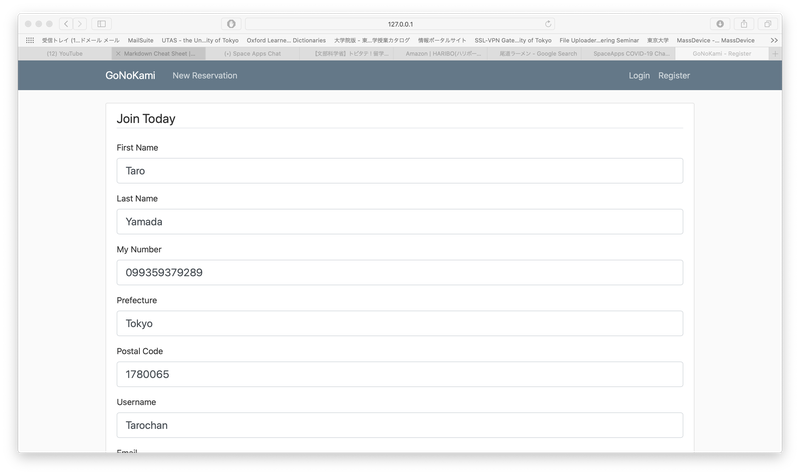 Made a page for creating an account.