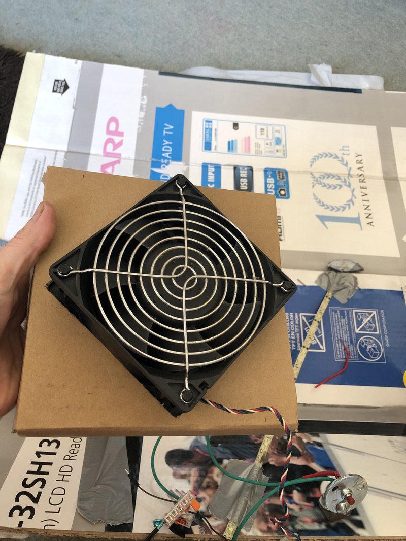 Upgraded with the big fan (and the filter the right way round