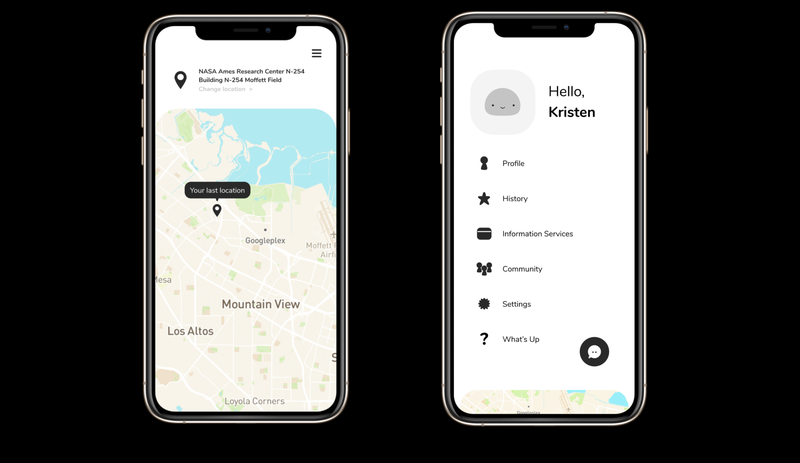 iOS application UI mockup