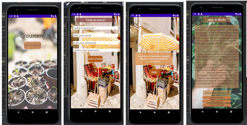 The first few welcome screens of our app! Our app is designed to help people access locally grown food in case of scarcity or crowd at their local grocery stores, as well as provide people to grow their own food and make an income off of it, helping to offset financial hardships during the COVID-19 crisis.