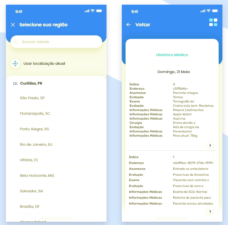 The patients can access in real-time their eletronic medical record.