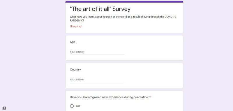 To find the answers of how we as human adapted, impacted, discovered our sleeves and the world, we made a survey and many people from all around the world responded to it.
