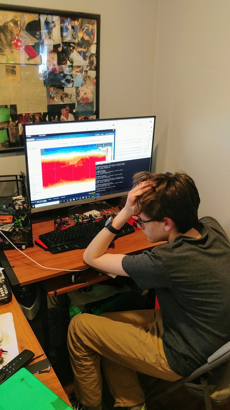 Kiddo figuring out how to write the Predictive-model code in Python, with NASA Giovanni