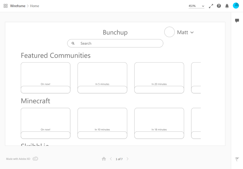 Wireframe v1.1 - Home Page