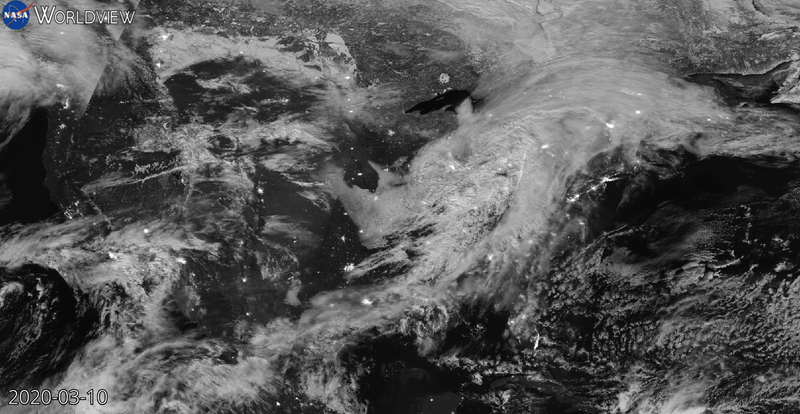 Night lights over North America