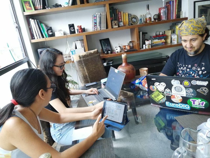 Team meeting with the ones in the town! looking around astronaut videos to figure it out how is living in the space