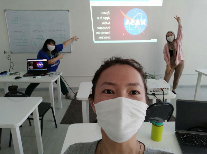 We are the team from Kyrgyzstan,this photo was taken after the brainstorming process