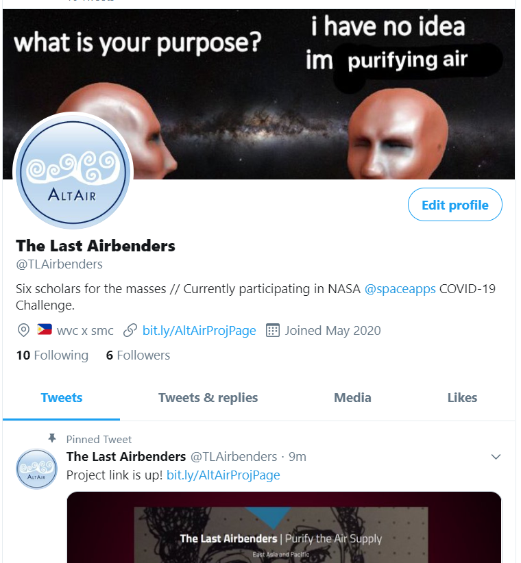 Most of our updates are found here: https://twitter.com/TLAirbenders. Our limited updates are due to multiple pivoting in our data processing. We apologize for the limited transparency. However, don't fret! Repository and demo links are now available on the project page. 