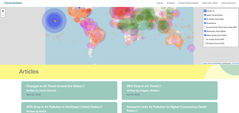 Final version of site and map up and running! Hosted at https://coronavision.co/