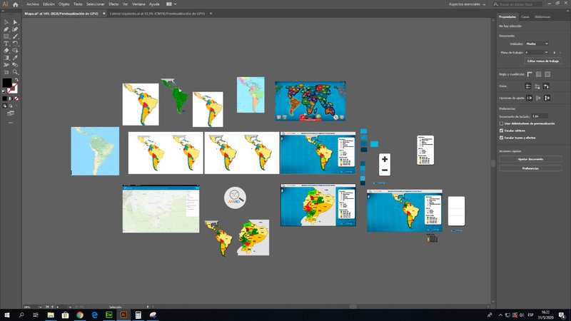 We were also working on the design and presentation of our data on a map