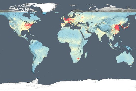 level of nitrogen dioxide in the atmosphere