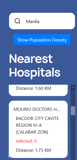 Hospital distance feature finally locked and loaded!