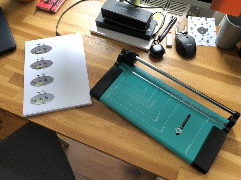 Flipbooks are printed, now let's cut them
