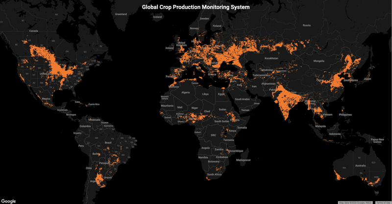 Global crop land map from GEE!