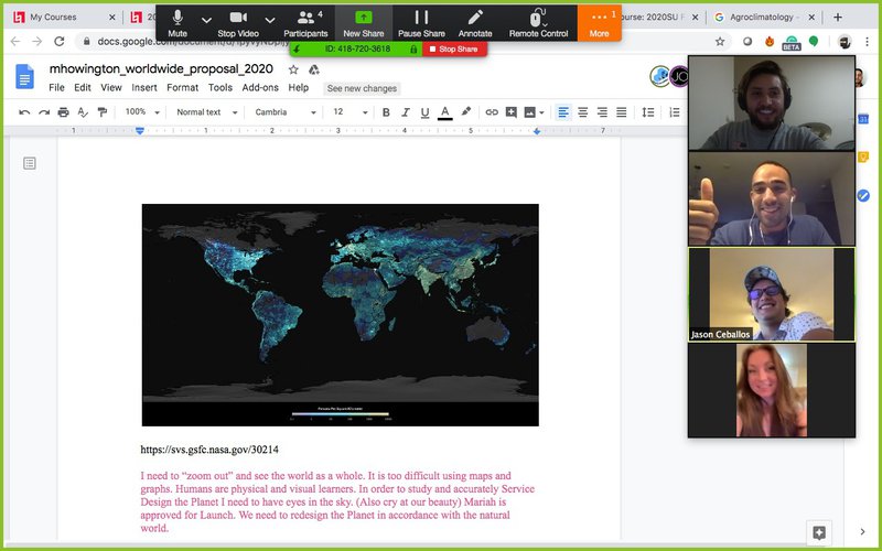 Team Collaboration planning for the storyboard and 30 Seconds to Glory!